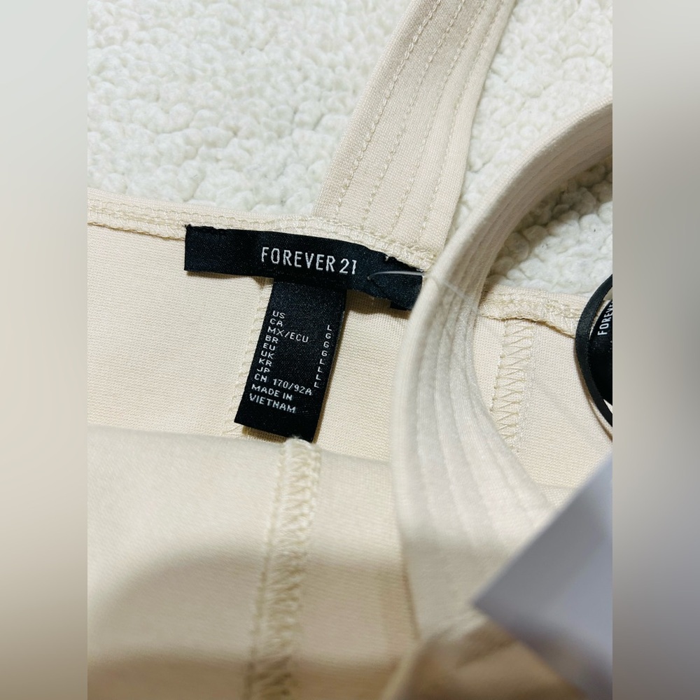 Forever 21 Cream Lace-Up Top - Picture 3 of 4